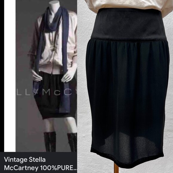 Stella McCartney Dresses & Skirts - Stella McCartney x H&M 100% Silk Black Pencil Skirt 2004 Limited Release Size 8